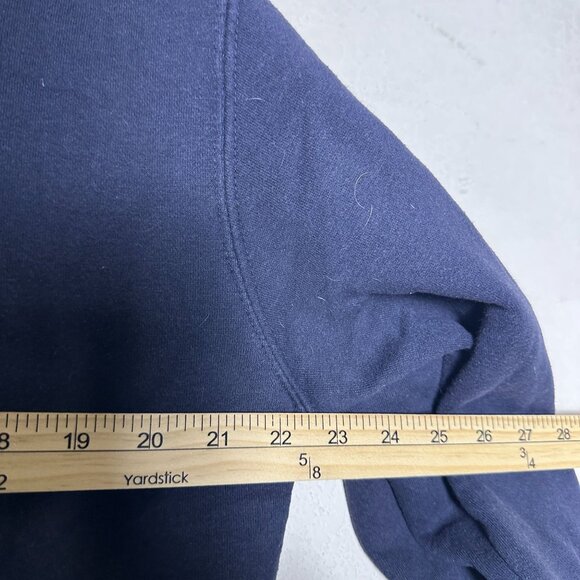 VTG University North Carolina UNC Embroidered Hoodie Men L Pullover Blue NCAA - Picture 6 of 13